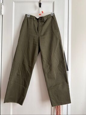 Volcolm Green straight leg chino trouser